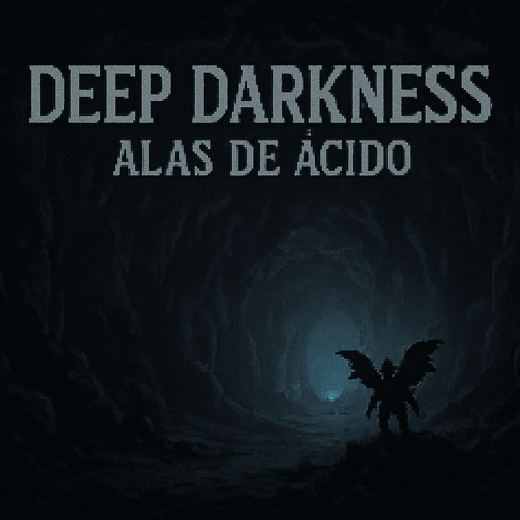 Arte conceptual de Deep Darkness — Alas de Ácido, un videojuego atmosférico en pixel art